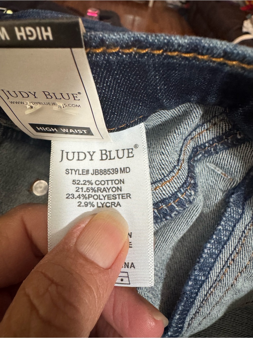 NWT Dark Blue Pull on Stretch Skinny Jeans - Picture 9 of 9